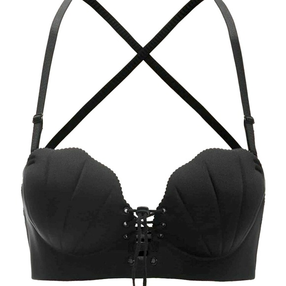 Mega Push-up Drawstring Lace-up Bra - Picture 1 of 8